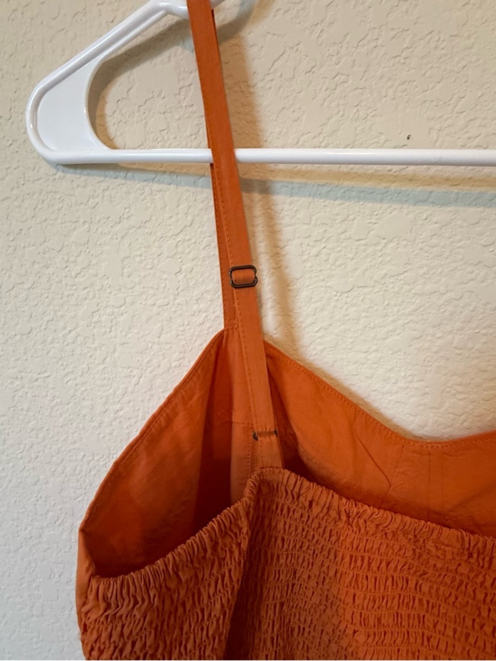 Young Fabulous & Broke YFB Maxi Dress L Orange Tiered Smocked Back Boho Summer - Picture 4 of 9
